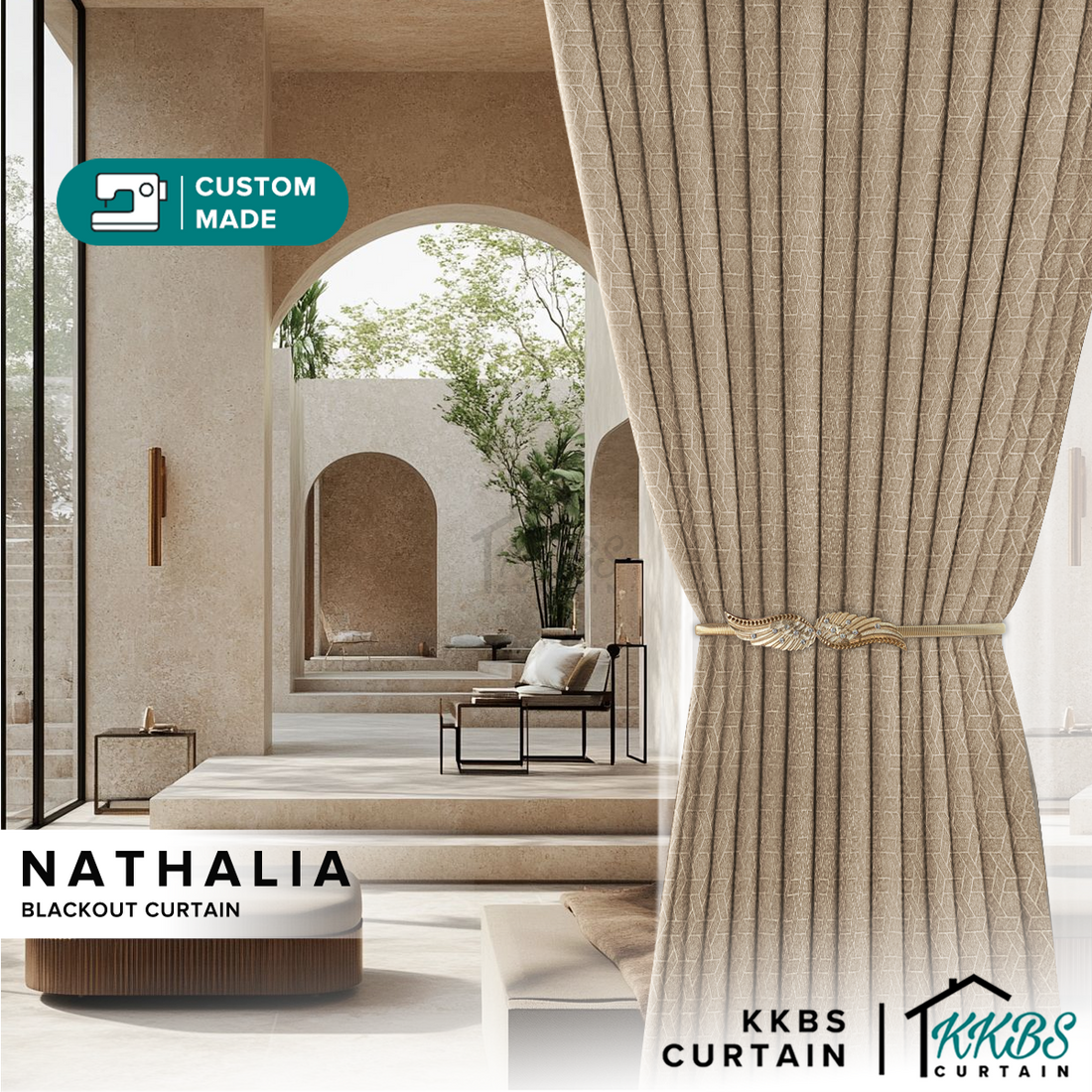 Nathalia Blackout Curtain Custom Made