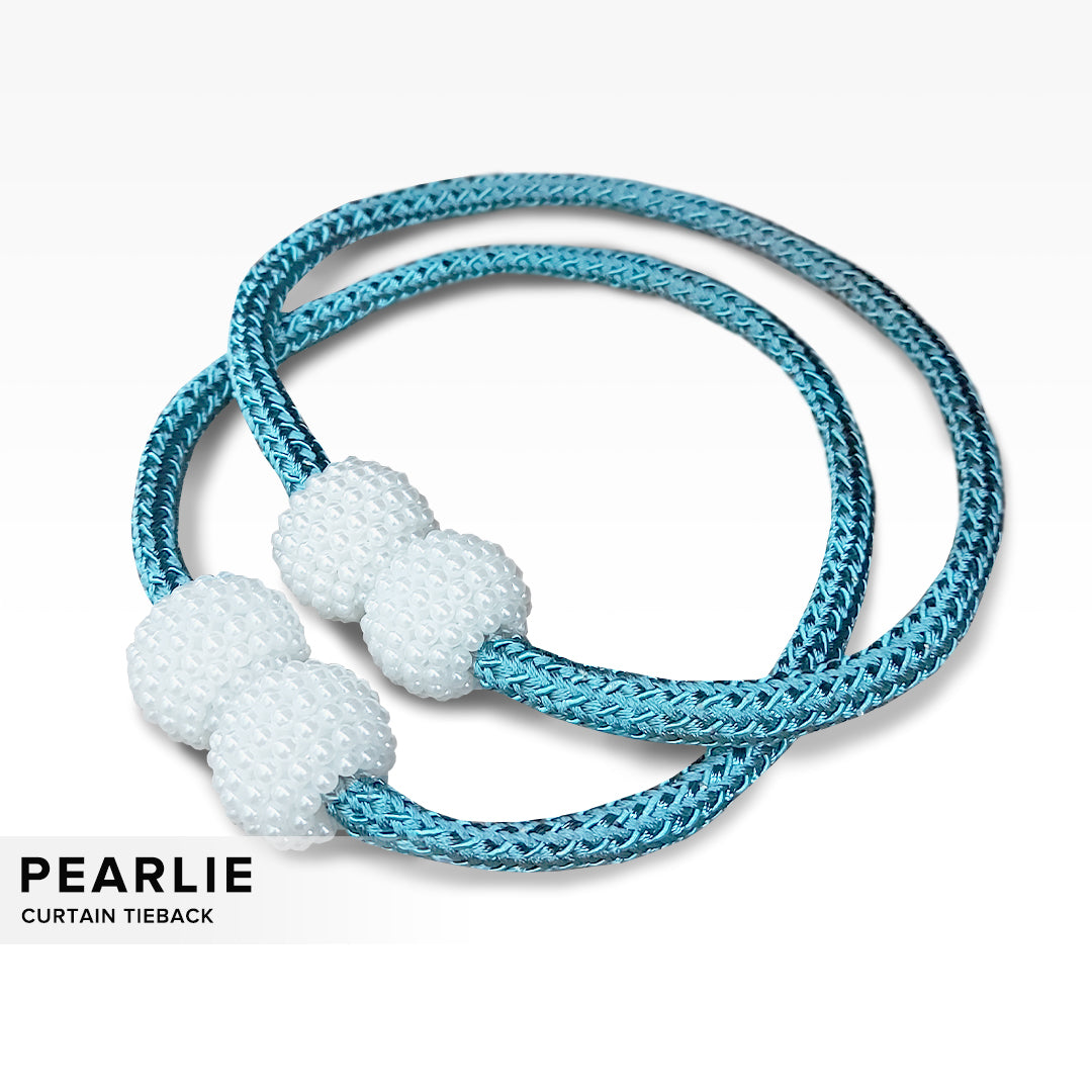 Pearlie Magnetic Pearl Braided Curtain Tieback
