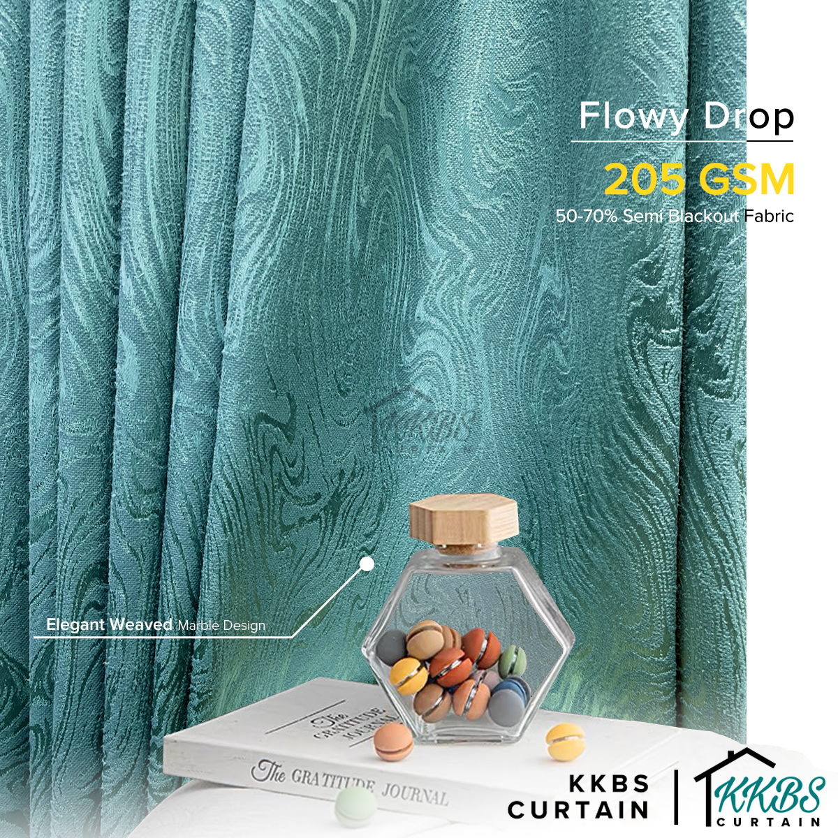 Neluna Semi Blackout Curtain Ready Made Standard Width