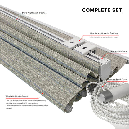 Sirocco Blackout Roman Blinds Custom Made