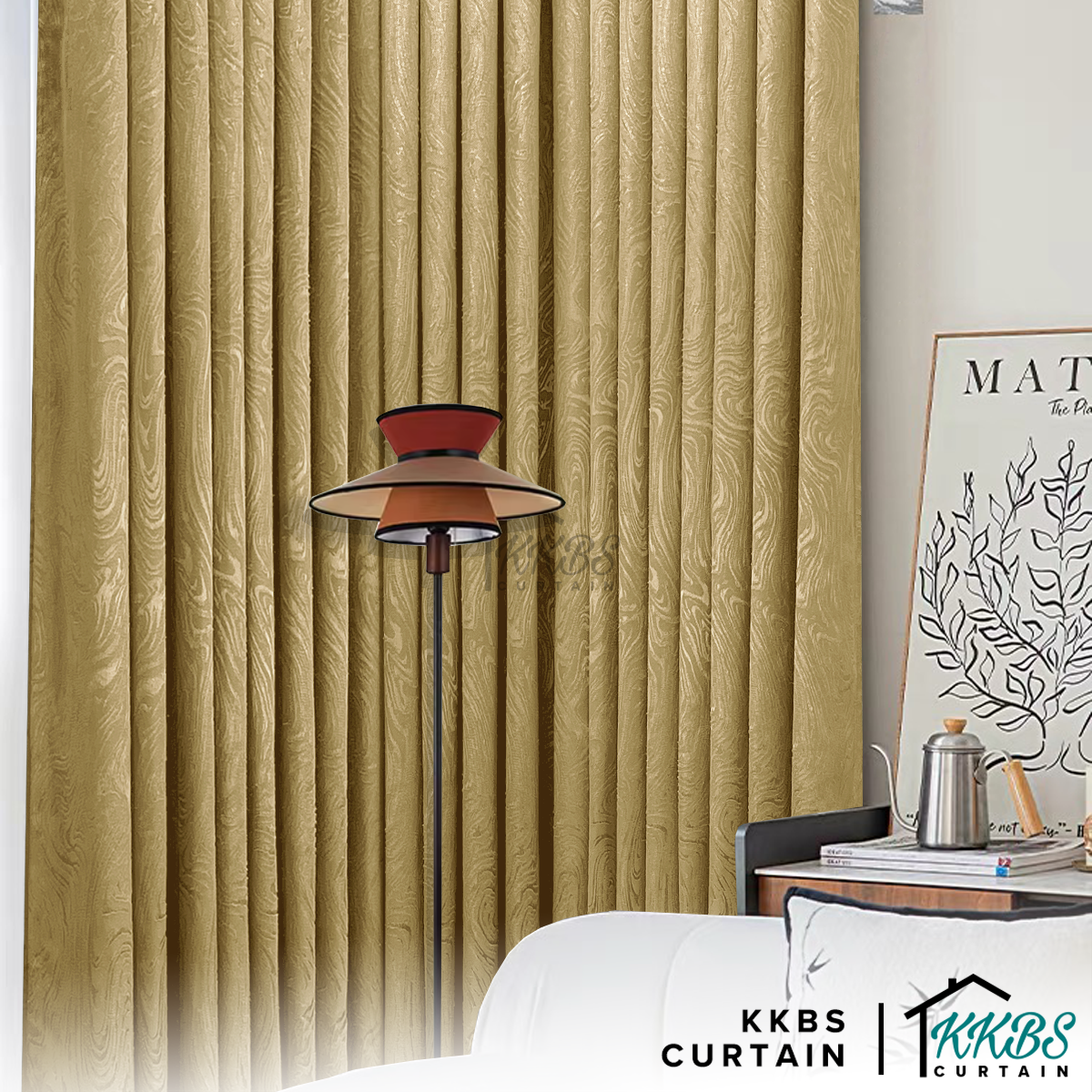 Neluna Semi Blackout Curtain Ready Made Standard Width