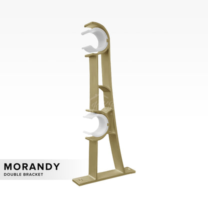 Morandy Curtain Rod Double Bracket - Matte Light Gold