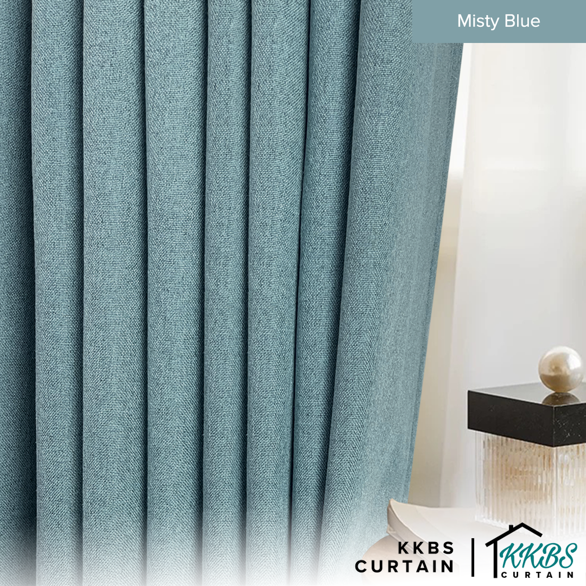 Mizuka 100% Blackout Curtain Ready Made Extra Width