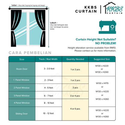 Jorica 85-95% Blackout Curtain Ready Made - Standard Width