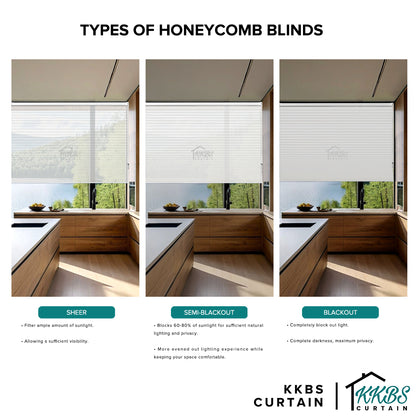 Midiro 26mm Semi Blackout Honeycomb Blinds Custom Made