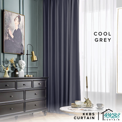 [BUY 1 FREE 1] Luxeria 90% Blackout Curtain Ready Made