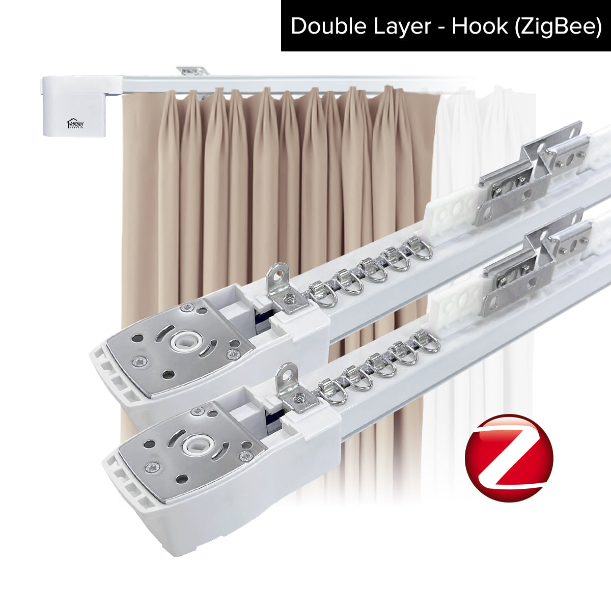 Smartony Motorised Curtain Track Wi-Fi / ZigBee Complete Set