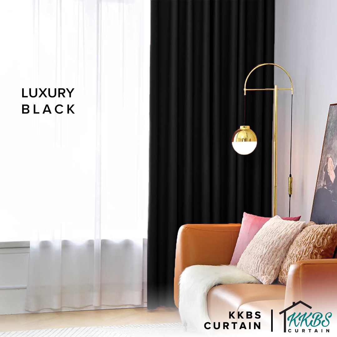 [BUY 1 FREE 1] Luxeria 90% Blackout Curtain Ready Made