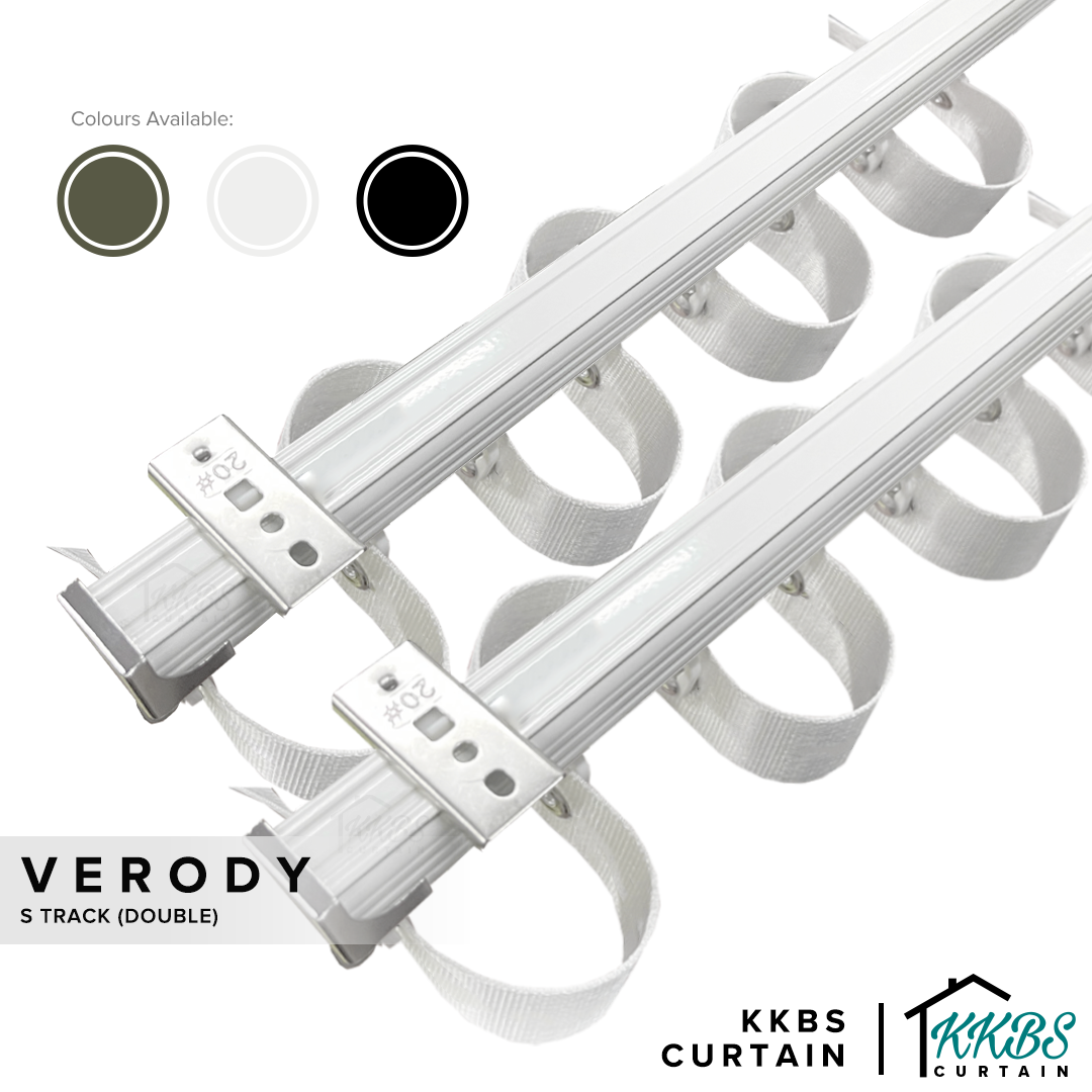 Verody Heavy Duty S Fold / French Pleat Track Double Complete Set