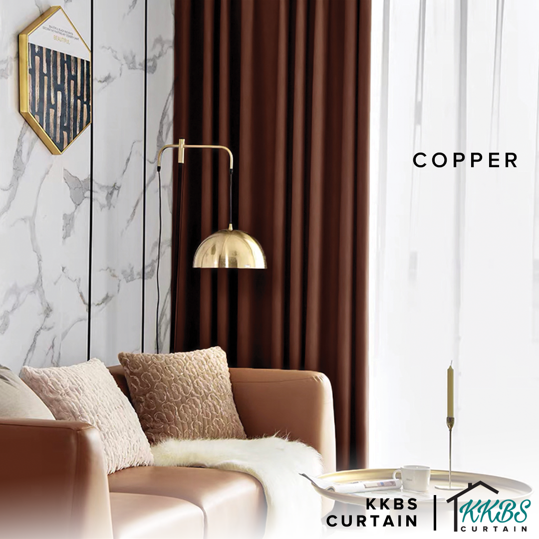 [BUY 1 FREE 1] Luxeria 90% Blackout Curtain Ready Made