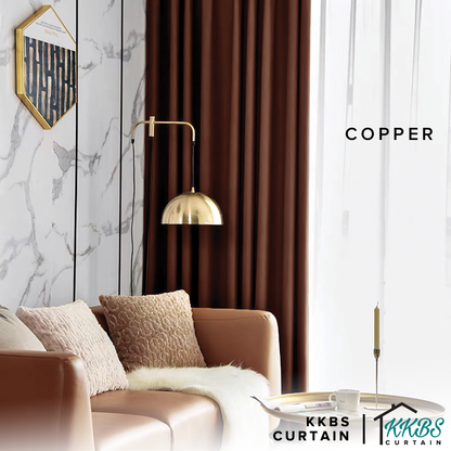 [BUY 1 FREE 1] Luxeria 90% Blackout Curtain Ready Made