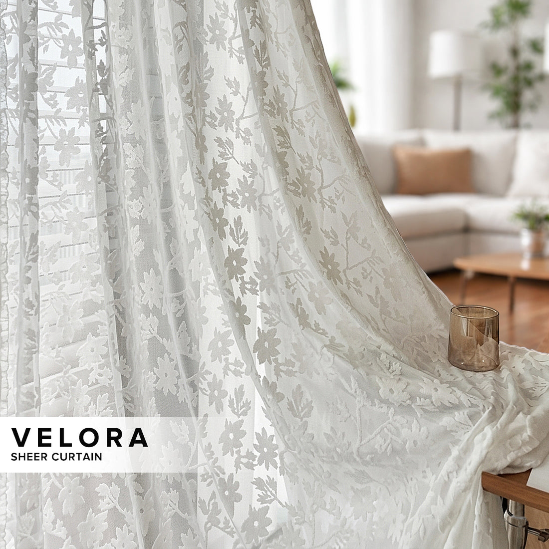 Velora Sheer Curtain / Net Curtain Ready Made