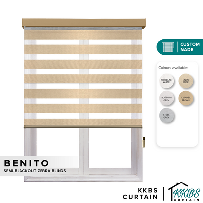 Benito Semi Blackout Zebra Blinds Custom Made