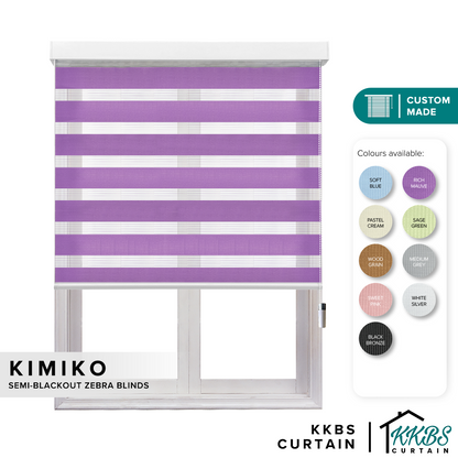 Kimiko Semi Blackout Zebra Blinds Custom Made