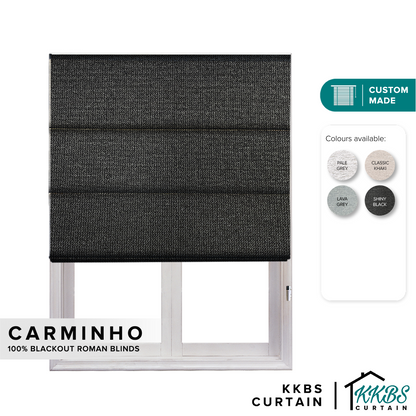 Carminho 100% Blackout Roman Blinds Custom Made