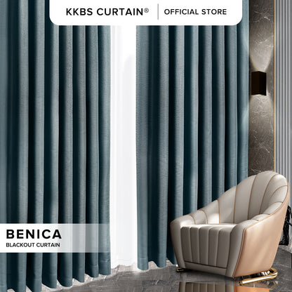 Benica 100% Blackout Curtain Ready Made