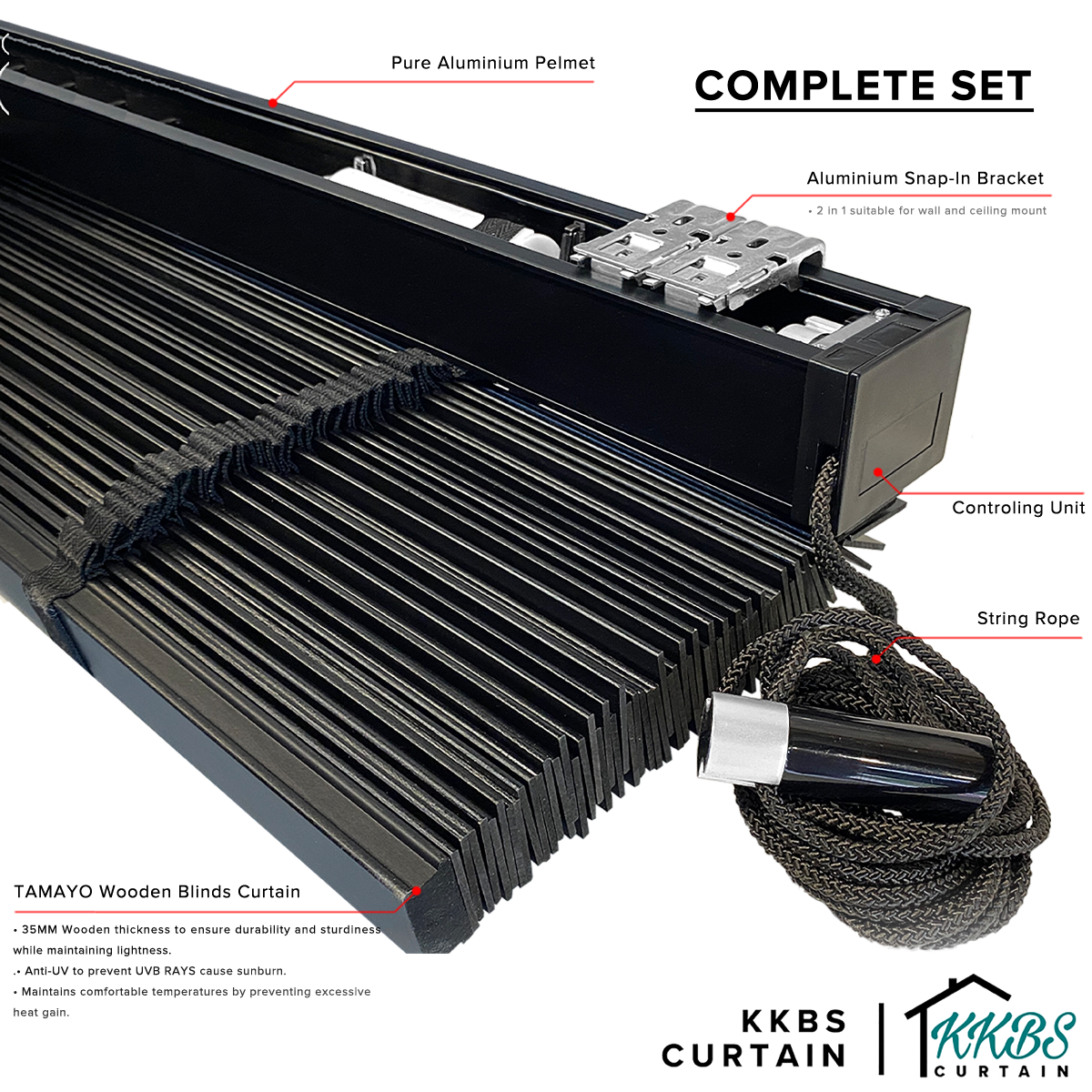 Tamayo 35mm Wooden Blinds Custom Made