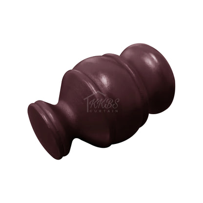 Cassedy Wooden Curtain Rod End Cap - Dark Merlot