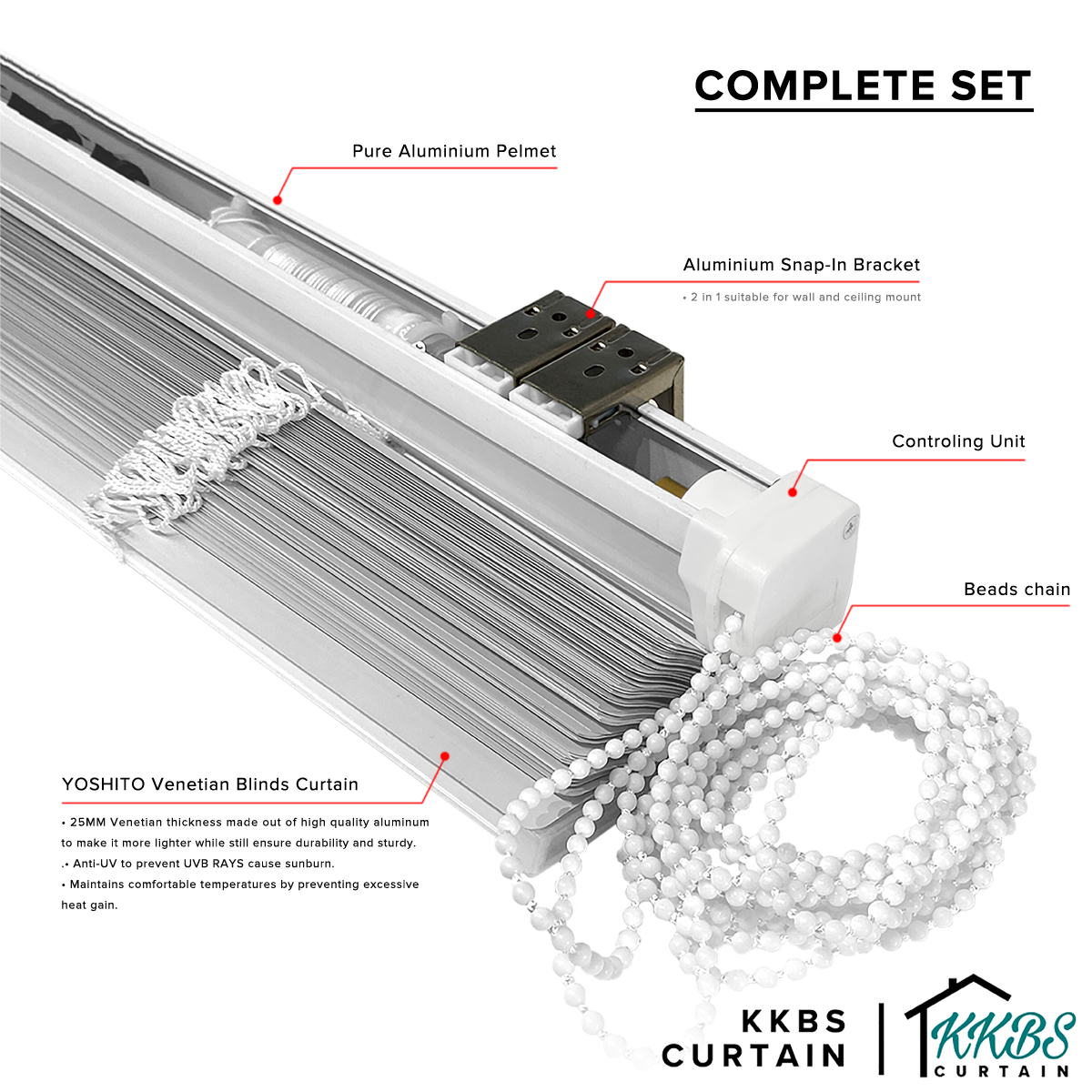 Yoshito 25mm Venetian Blinds Custom Made
