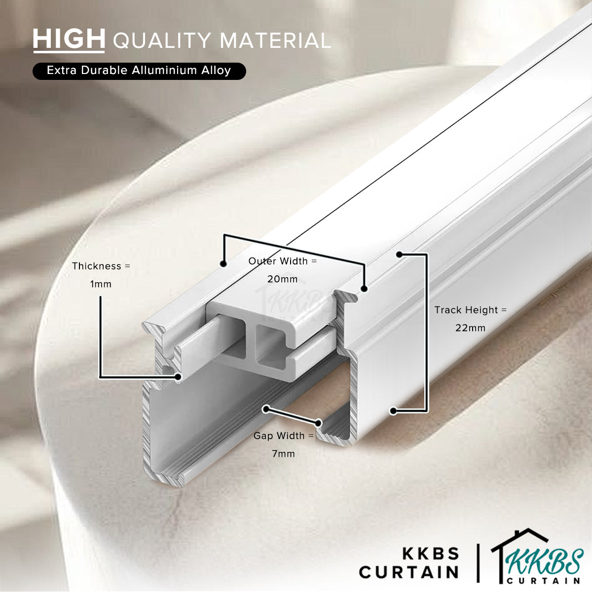 Audery Bendable Curve Curtain Track