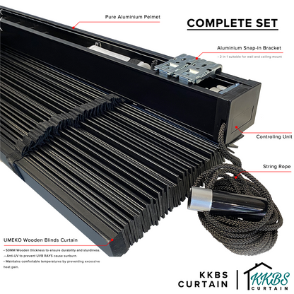 Umeko 50mm Wooden Blinds Custom Made