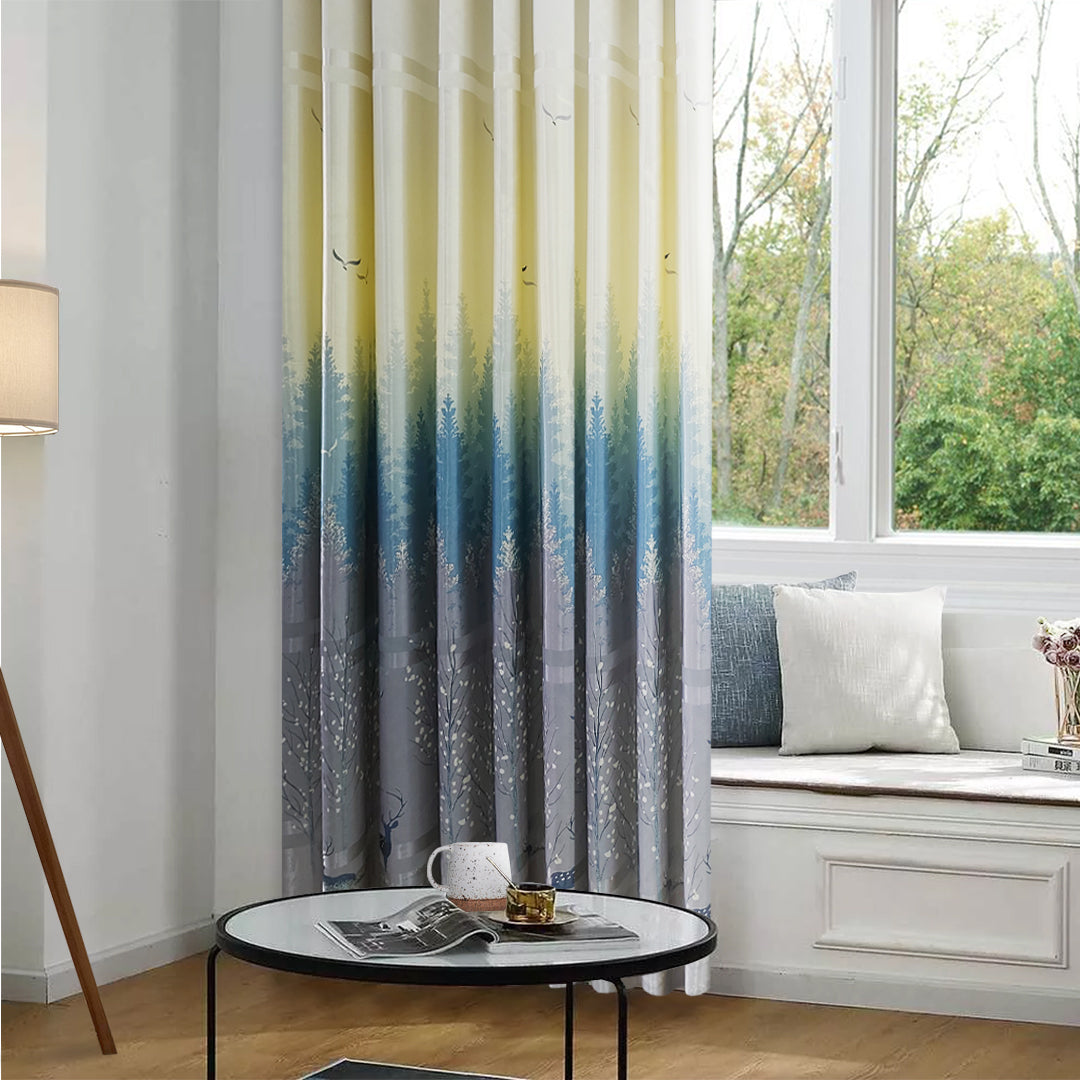 [BUY 1 FREE 1]  Derica Semi Blackout Curtain Ready Made