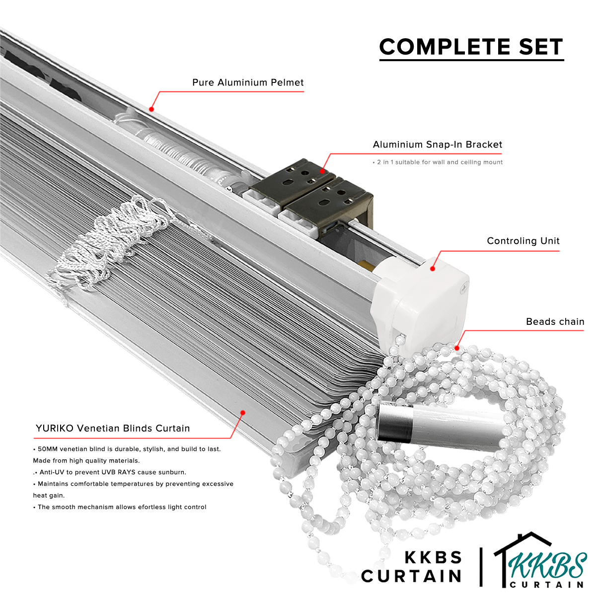 Yuriko 50mm Venetian Blinds Custom Made