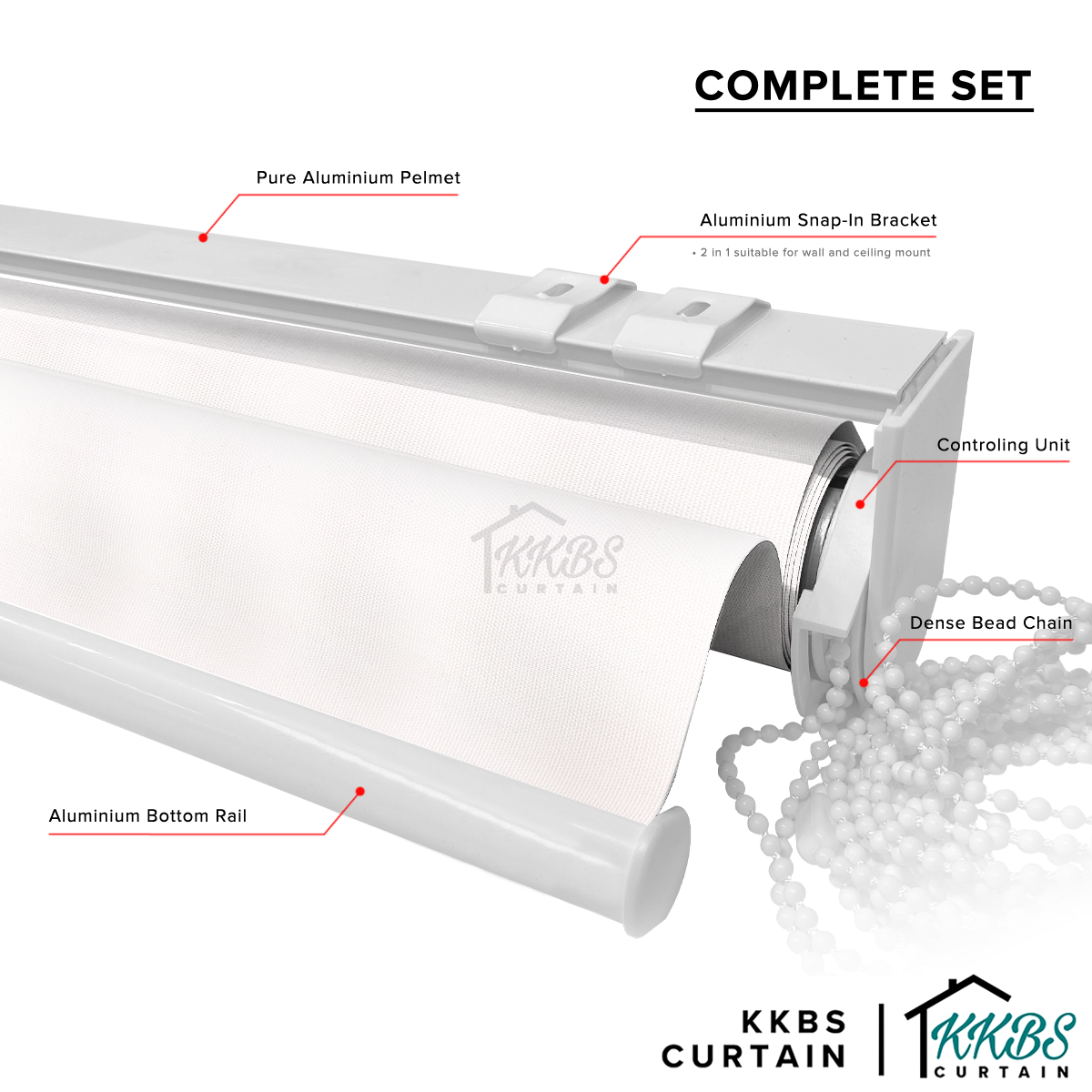 Alecto 100% Blackout Roller Blinds Custom Made