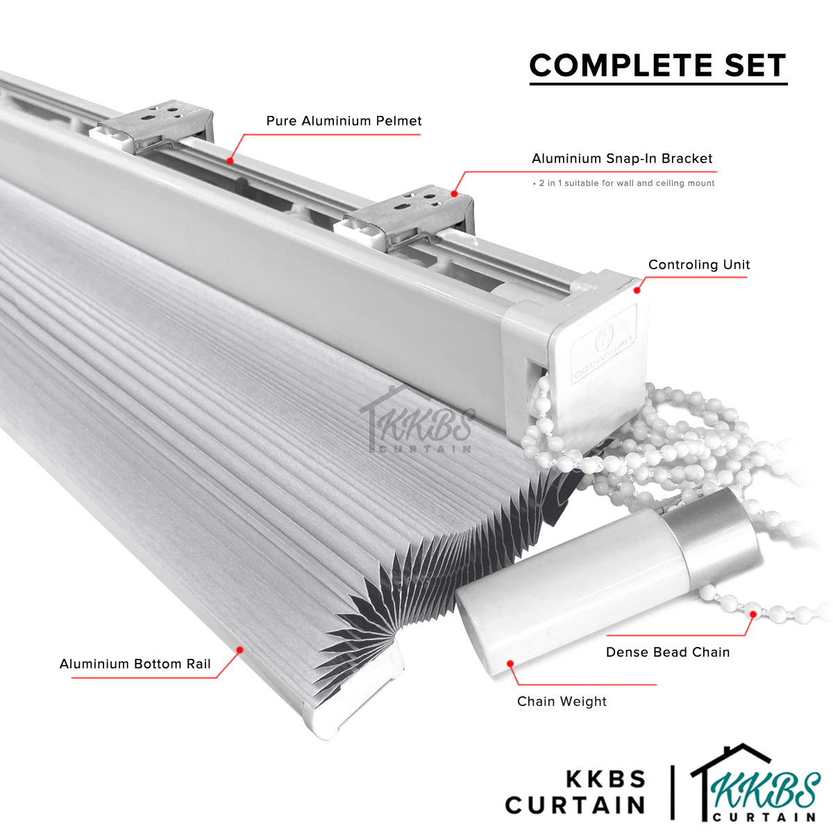 Boruto 38mm Blackout Honeycomb Blinds Custom Made