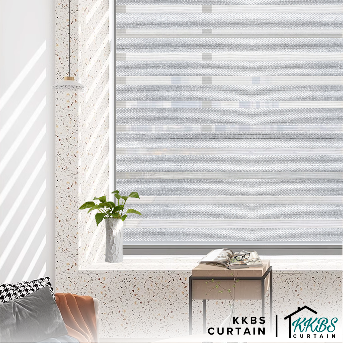 Palermo 100% Blackout Zebra Blinds Custom Made