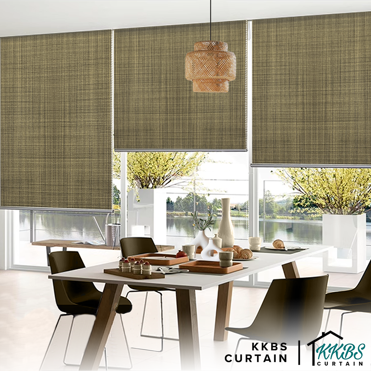Rufino 100% Blackout Roller Blinds Custom Made