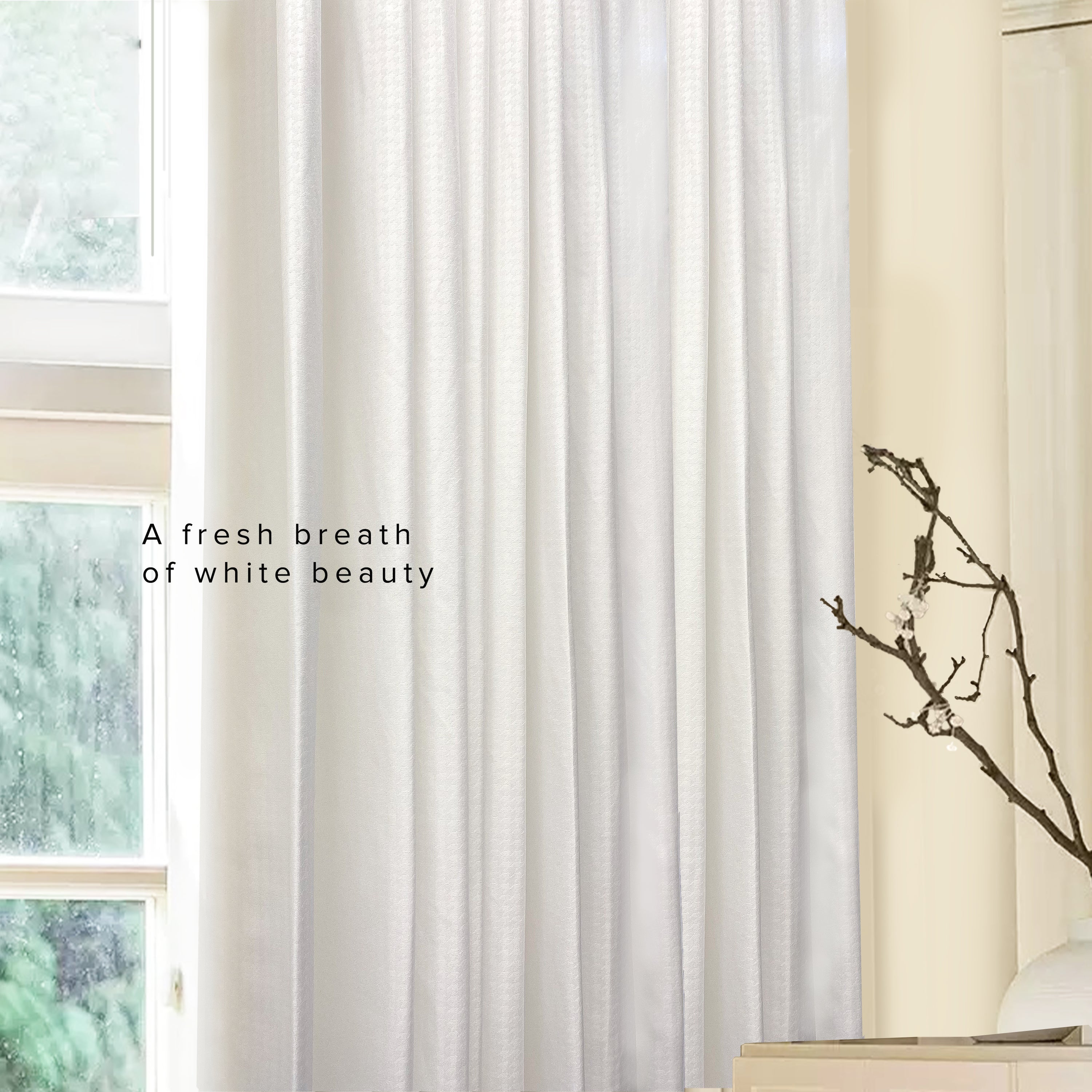 Hermysa Privacy Sheer Curtain Ready Made