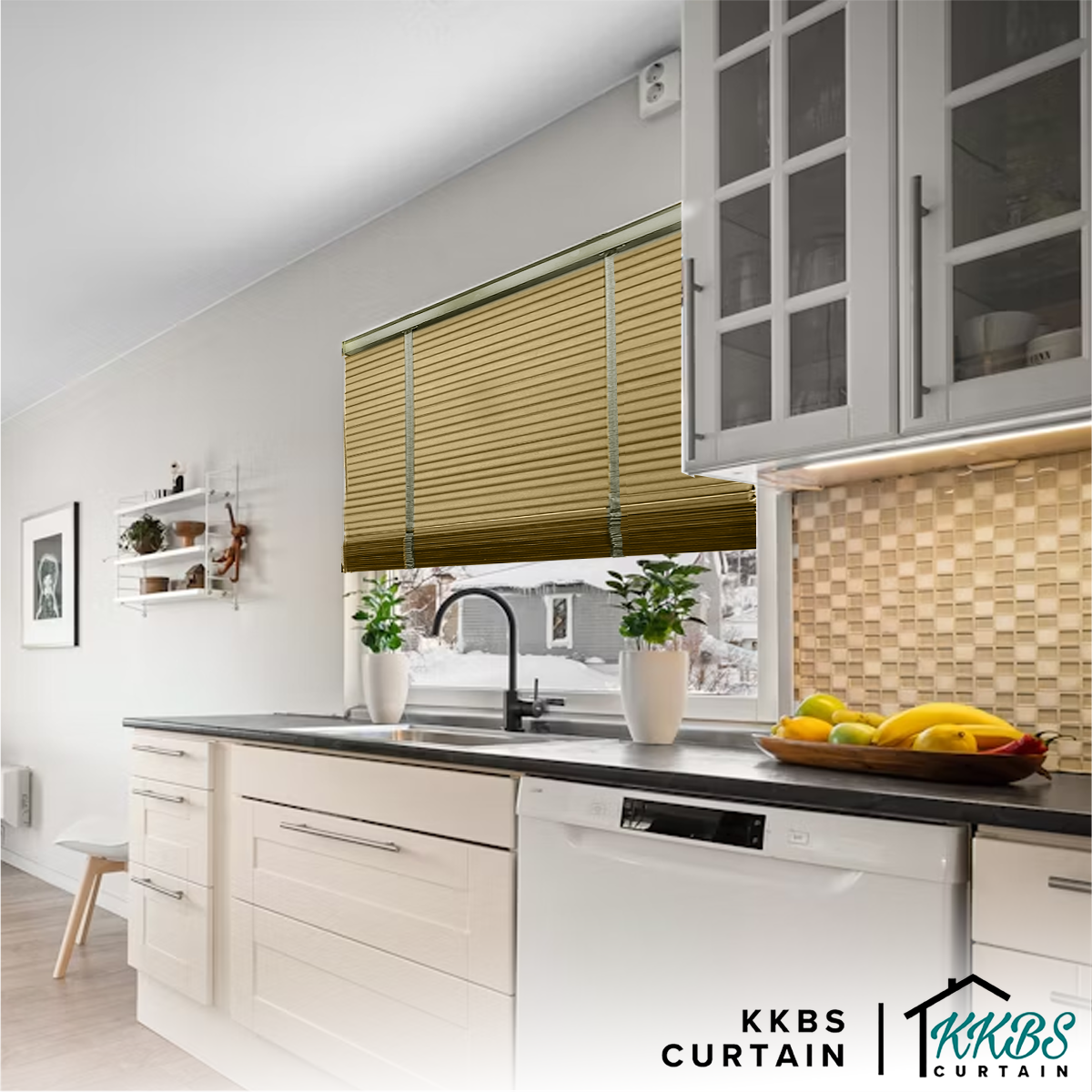 Nezuko 50mm Faux Wood Blinds Waterproof Custom Made