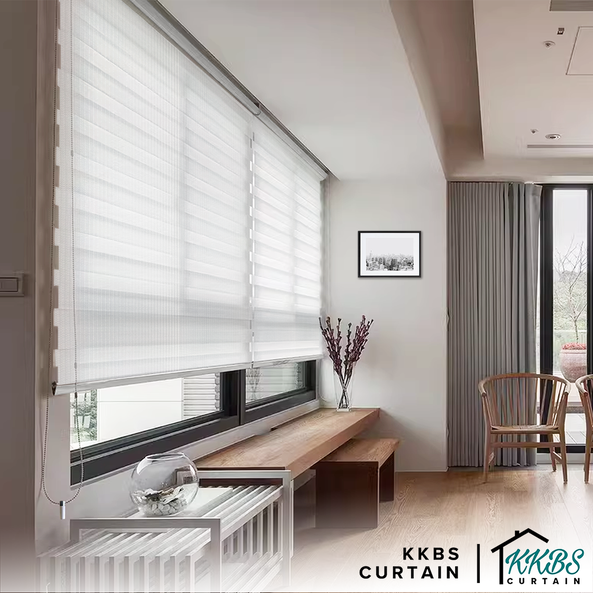 Kimiko Semi Blackout Zebra Blinds Custom Made