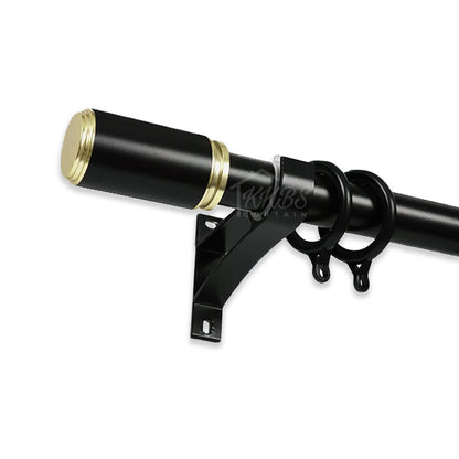 Morandy Curtain Rod End Cap Obsidian Black Colour