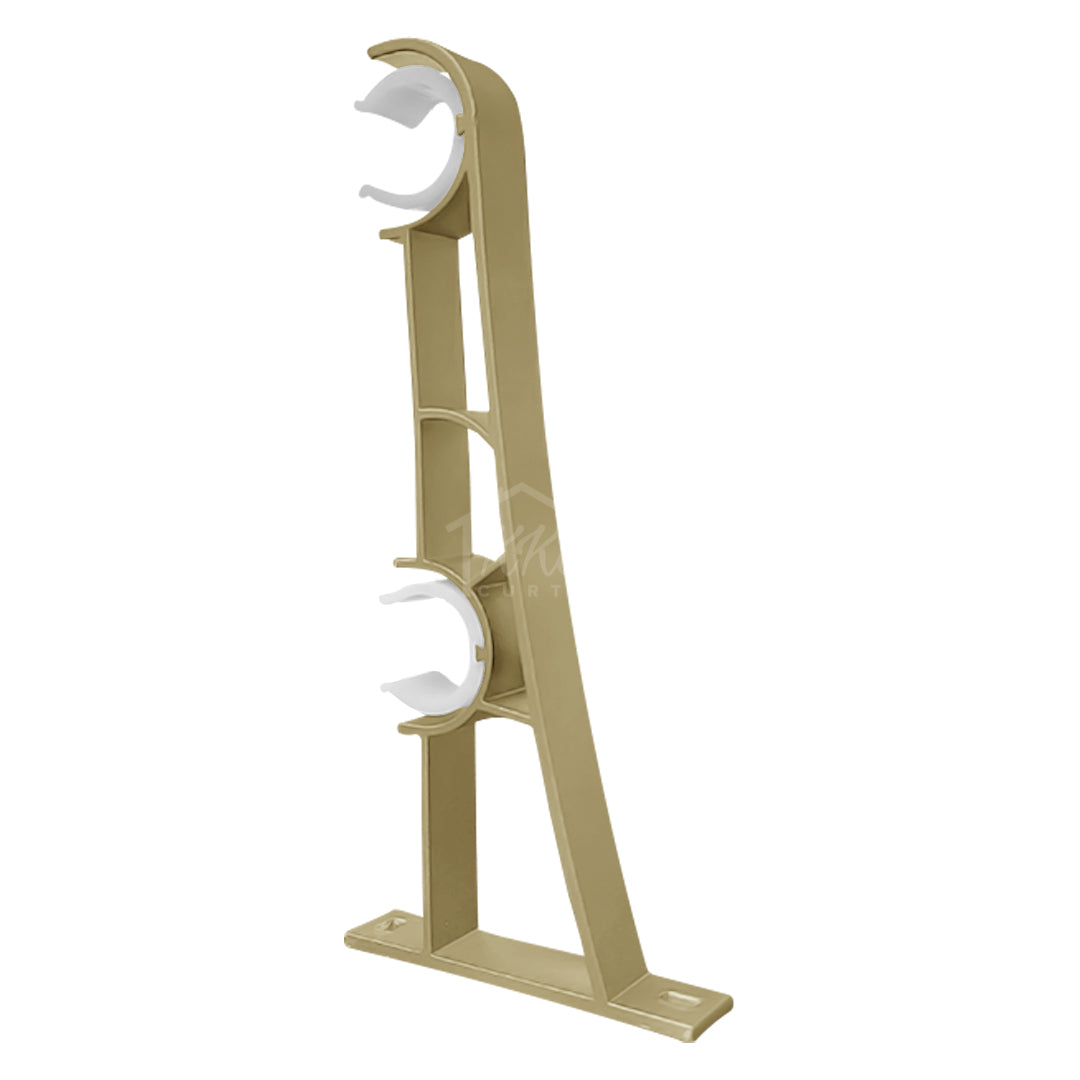 Morandy Curtain Rod Double Bracket - Matte Light Gold