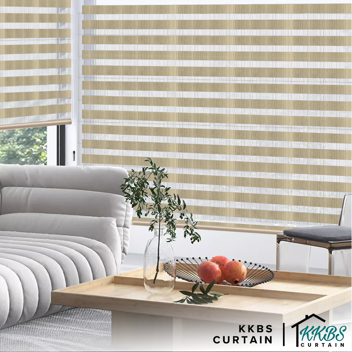 Felicio Semi Blackout Zebra Blinds Custom Made