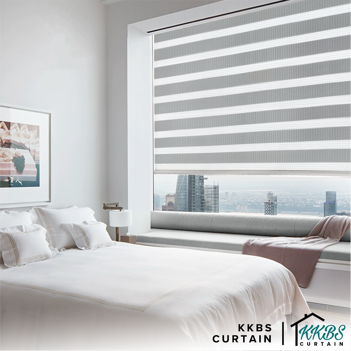 Kimiko Semi Blackout Zebra Blinds Custom Made