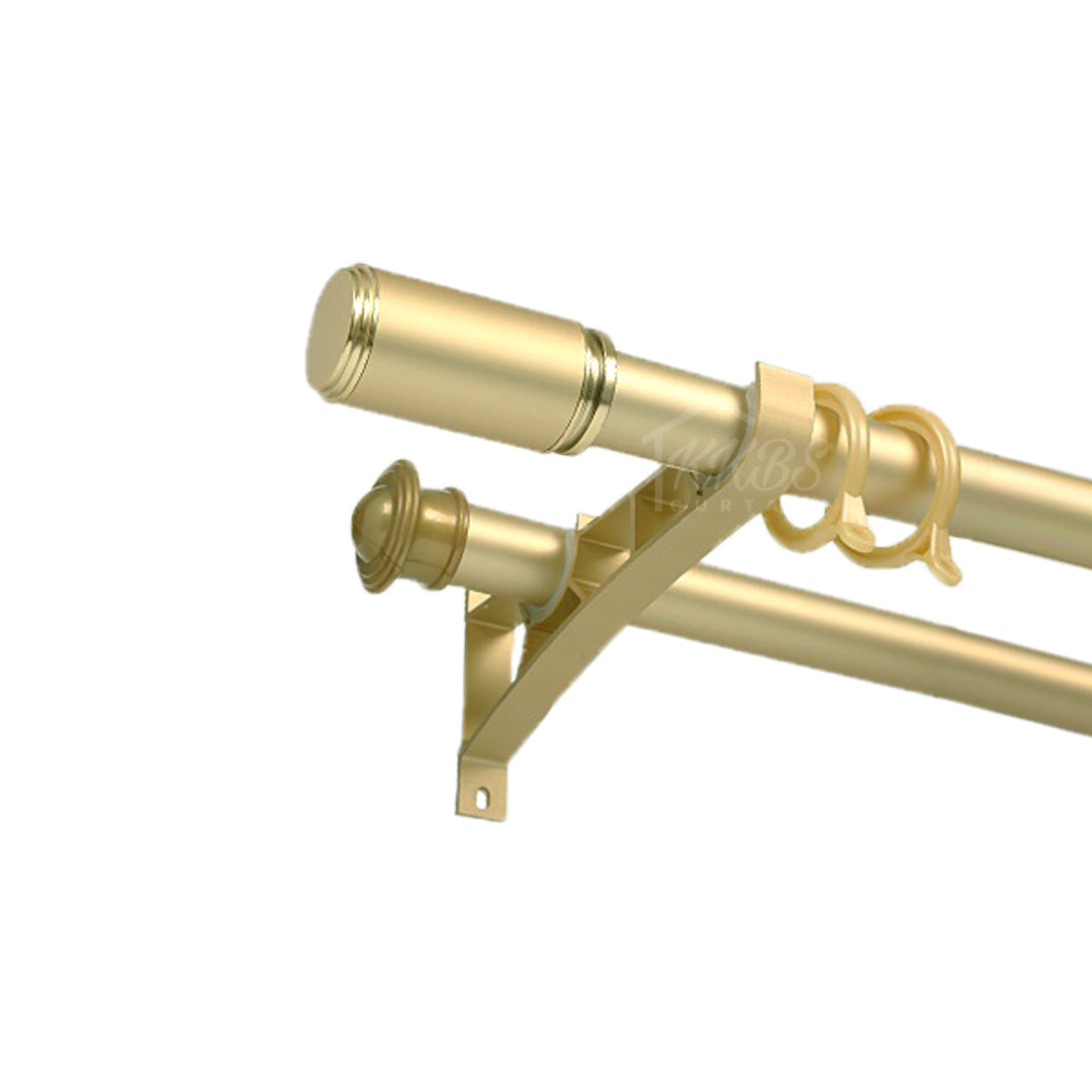Morandy Curtain Rod Double Bracket - Matte Light Gold