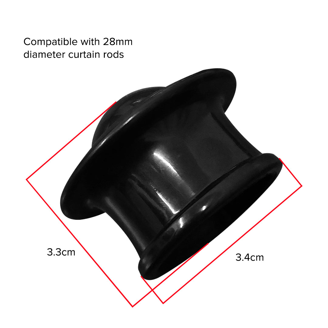 Morandy Curtain Rod End Cap Obsidian Black Colour