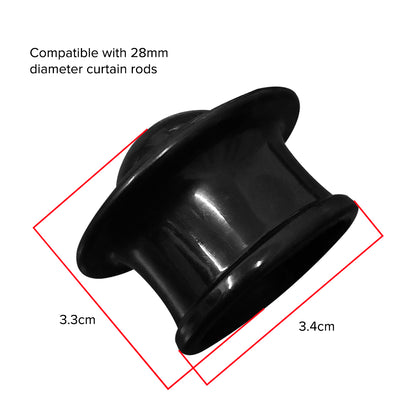 Morandy Curtain Rod End Cap Obsidian Black Colour