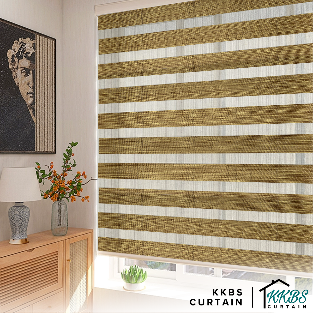 Felicio Semi Blackout Zebra Blinds Custom Made