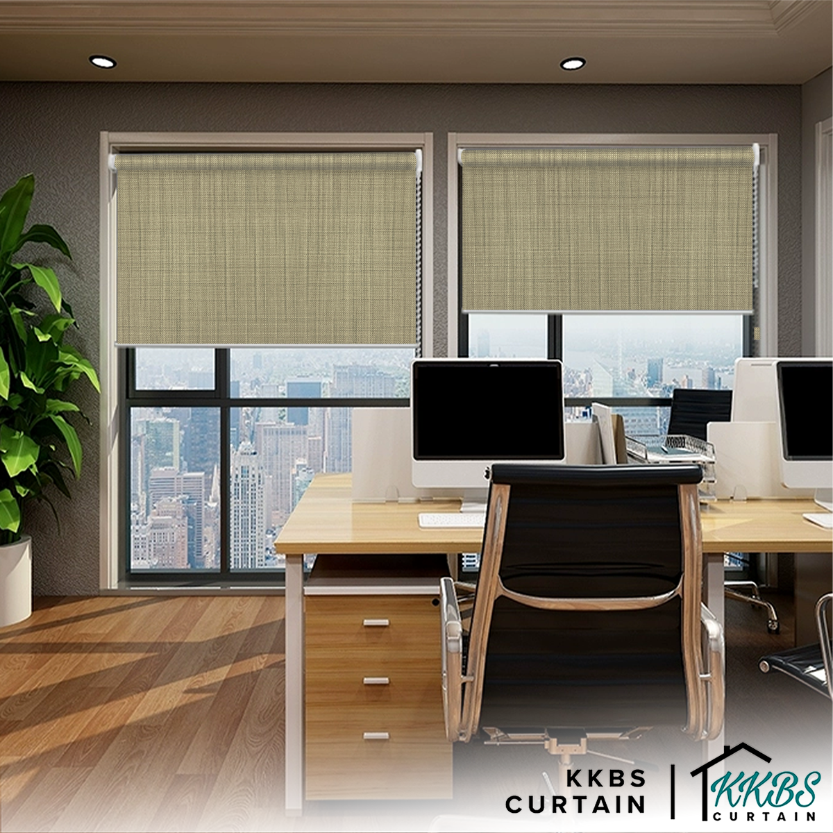 Rufino 100% Blackout Roller Blinds Custom Made