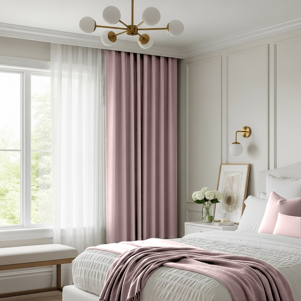 Melina 90-98% Blackout Curtain Ready Made - Extra Width