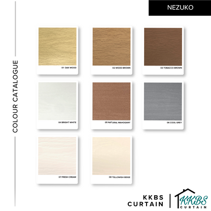 Nezuko 50mm Faux Wood Blinds Waterproof Custom Made