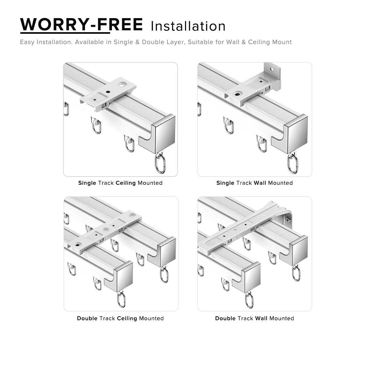 Audery Bendable Curve Curtain Track