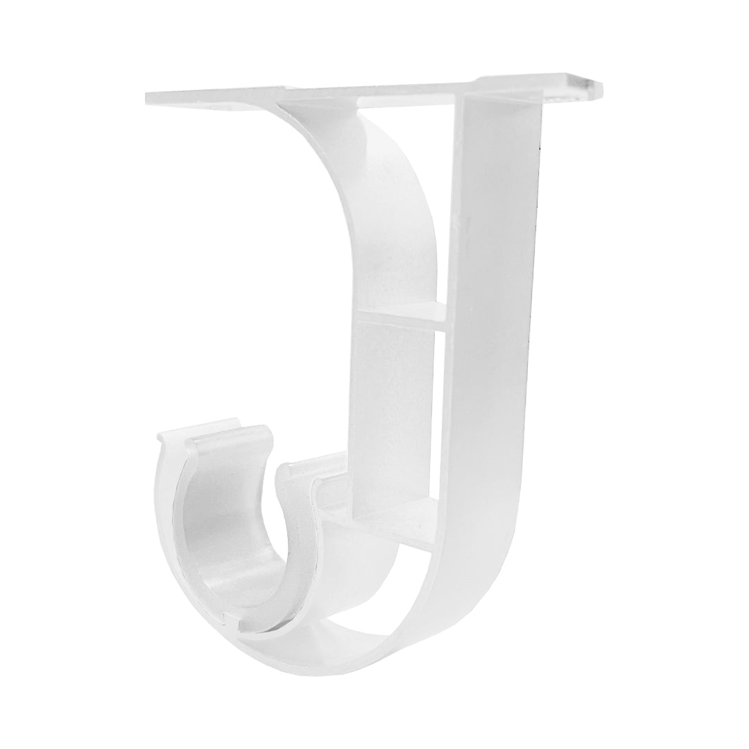 Morandy Curtain Rod Single Ceiling Bracket - Pearl White