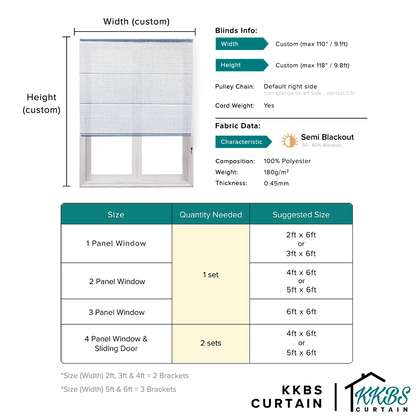 Luciano Semi Blackout Roman Blinds Custom Made Page 1
