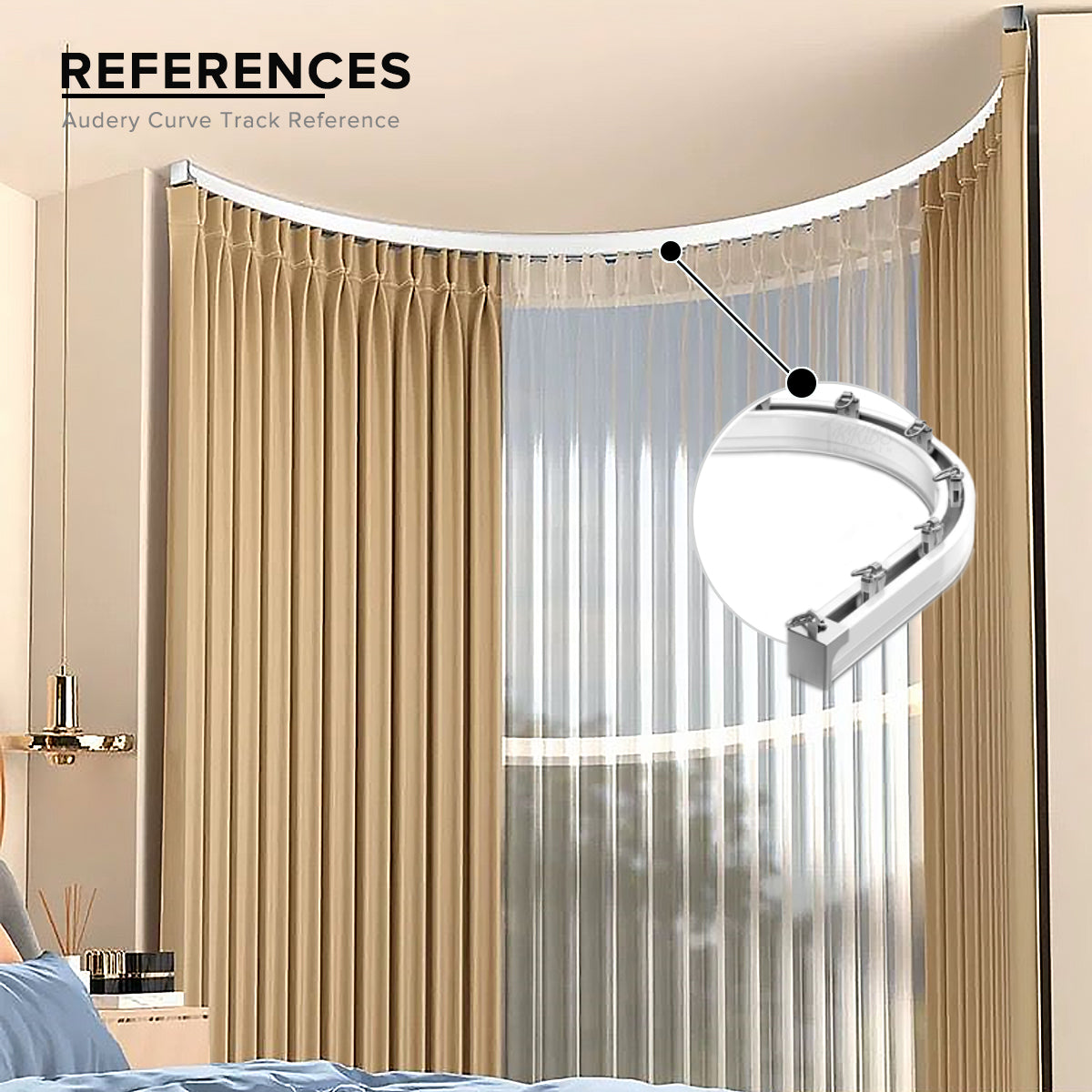 Audery Bendable Curve Curtain Track