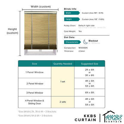 Nezuko 50mm Faux Wood Blinds Waterproof Custom Made